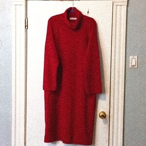 Miss Look maroon turtleneck. Cotton (4X more like 2-3X) loose wearing.